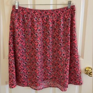 LOFT Pink Floral Skirt